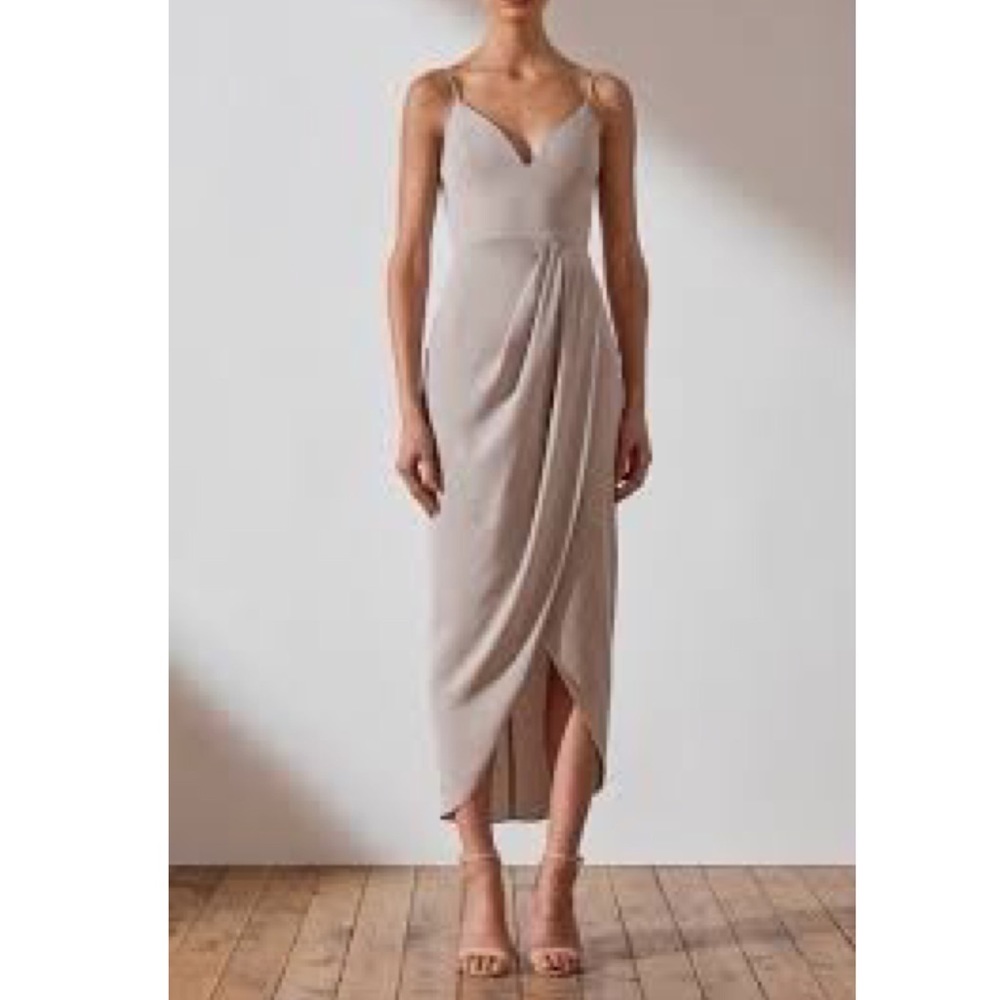 Shona Joy Core Cocktail Dress - Oyster